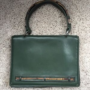 Vintage French Moss Green Handbag